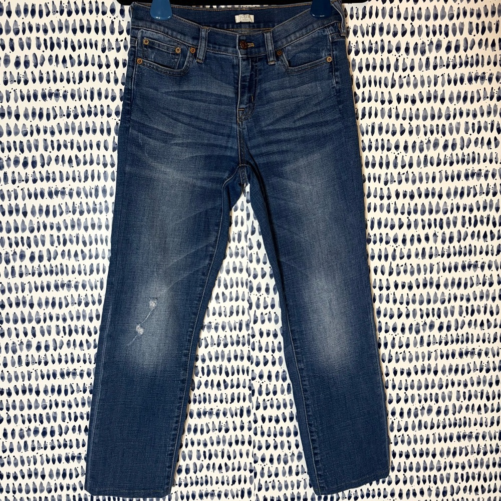 Women’s J. Crew Factory Slim Boyfriend Jeans in Empire Wash sz 25 stretch #H1174
